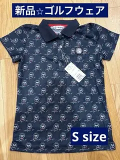 新品⭐︎and per se レディース ゴルフシャツ ネイビー Sのサムネイル