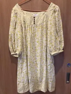 ワンピース　花柄　ロペピクニック　黄色　イエロー