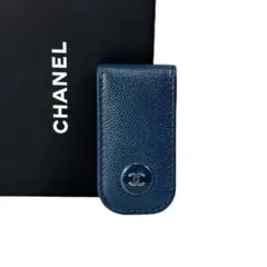 新品同様【シャネル】マネークリップ　キャビアスキン　マトラッセ　マグネット式 CHANEL 美品 シャネル ココマーク マトラッセ マグネット式