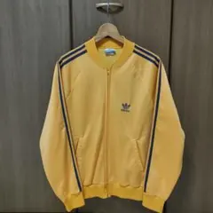 80s USA製 adidas トラックジャケット ATP　マスタード＆ネイビー