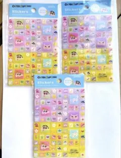 新品★クレヨンしんちゃんタイルシールステッカーsticker3枚セットシール交換