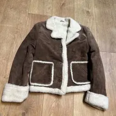 レディース　ブラウン ボアジャケット