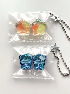 ミニスクイーズ　キーホルダー【透明カラー】①