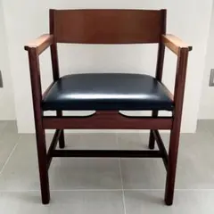 北欧 デンマーク ヴィンテージ アームチェア 椅子 本革レザー