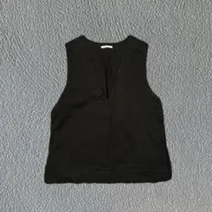 DISCOAT USコットン フリンジ 深V ベスト