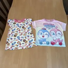 新品　アンパンマン ドキン、コキン　フリル袖 Tシャツ 90cm 2枚セット