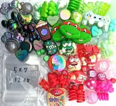 33　キャンディバッグ透明　カスタムビーズ　チャーム　まとめ売り
