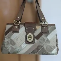 COACH　パッチワーク柄ハンドバッグ　希少レア