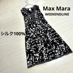 Max Mara WEEKENDLINE シルク花柄フリルワンピース　サイズ38のサムネイル