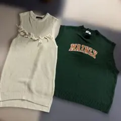 2点セット　オーバーベスト、ロングベストCapsule Color PUBLUX