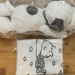 レア ジェラートピケ スヌーピー特大ぬいぐるみ＆ブランケットPEANUTS 完売