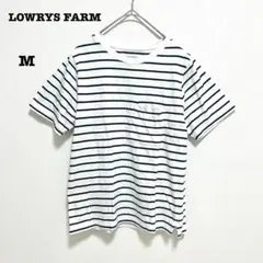 ローリーズファーム　カットソー　Tシャツ　半袖　ボーダー　ホワイト　カジュアル