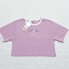 新品未使用 150 半袖 Tシャツ ショート丈 ピンク リッカリッカ