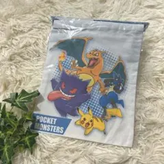 ポケモン　巾着Sサイズ　コップ袋　給食袋　ピカチュウ リザードン