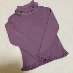 日曜限定セール　べべ ＢeＢe 120 リブニットカットソー