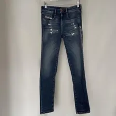 DIESEL INDUSTRY デニムパンツ ブラック ケミカルウォッシュ - メルカリ