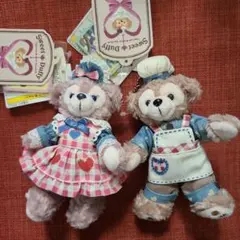 ダッフィー シェリーメイ 2013バレンタインコスチュームぬいぐるみバッジ