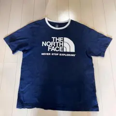 【韓国購入】ザノースフェイス｜ビッグロゴTシャツ ネイビー XL