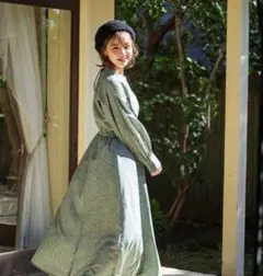 ehka sopo きりまるちゃん グリーンのコラボワンピース