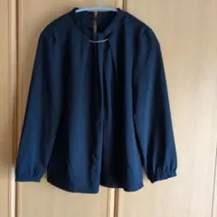 UNITED ARROWS GREEN LABEL ネイビー長袖ブラウス