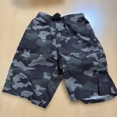 グローバルワーク迷彩柄グレー系ハーフパンツ 130cm