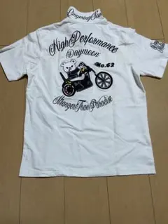 刺繍クマバイクデザインポロシャツ