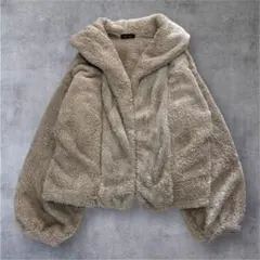 フリースジャケット ボアジャケット ベージュ