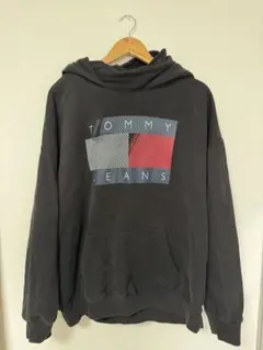 TOMMY JEANS ダークグレー パーカー Lサイズ