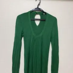 SLY グリーン Vネック 長袖ニット
