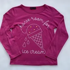 アイスクリームイラスト長袖Tシャツ140cm