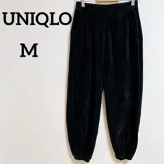 美品✨ UNIQLO【M】 ユニクロ フリース ジョガーパンツ 黒 部屋着 春