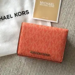 新品　マイケルコース　MICHEAL KORS 財布　シグネチャー　オレンジ
