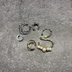 イヤーカフ 6点セット ゴールド シルバー