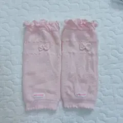 ミキハウス レッグウォーマー ピンク リボン フリル
