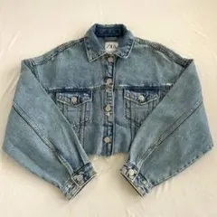 新品未使用 美品 ZARA レディース ライトブルー デニムジャケットSサイズ
