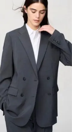 UNIQLO:C 感動ダブルジャケットリラックスフィット 感動タックワイドパンツ