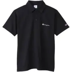 Champion 黒 ポロシャツ 襟付きL