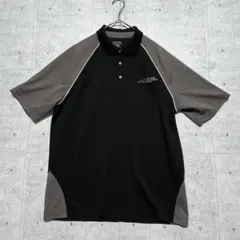 B30 LANDS’END 刺繍ロゴ 切替ポロシャツ XL ヴィンテージ レトロのサムネイル