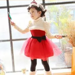 110 クリスマス ドレス 子供用 仮装 衣装
