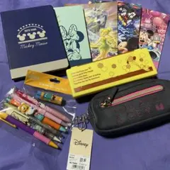 ディズニー　文房具　おまとめ　14点　　ノート　ペンケース　ペン　消しゴム