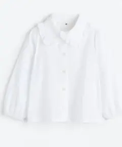 H&M フリルカラーブラウス　120 白