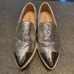 韓国　シューズ　スニーカー　シルバーラメ
