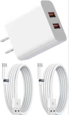 USB充電器 iPhonタイプ対応電源アダプター USB-A to Type-C