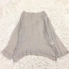 SLOBE IENA リネンカラミブラウス 麻100% ベージュ系 シアーのサムネイル
