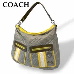 美品 COACH ショルダーバッグ ワンショルダー キルティング ロゴ金具