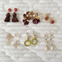 大人可愛いピアス まとめ売り 6点セット ハンドメイド　ゴールド　アクセサリー