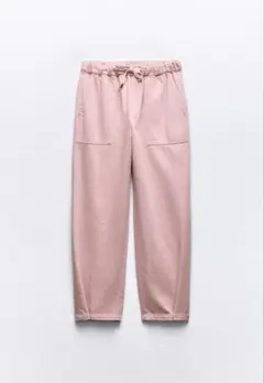 新品未使用 ZARA ザラ カジュアルパンツLピンク