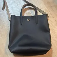 LACOSTE トートバッグ 2way ブラック　ショルダーバッグのサムネイル