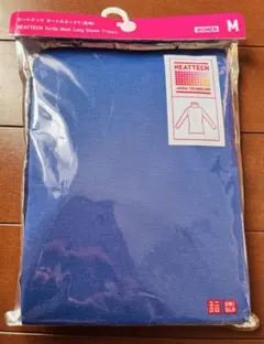 UNIQLO HEATTECH タートルネック長袖Tシャツ M ブルー