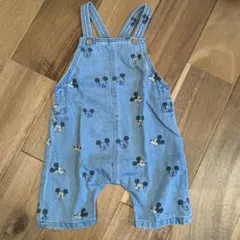 H&M Disney ミッキー デニム オーバーオール 74cm